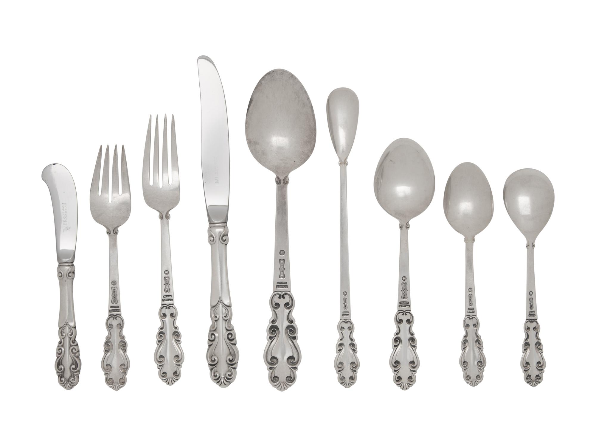 An American Silver Flatware Service