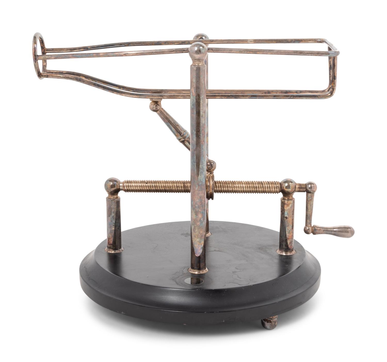 A French Mechanical Wine Decanting Cradle
