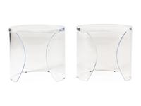 A Pair of Acrylic Side Tables