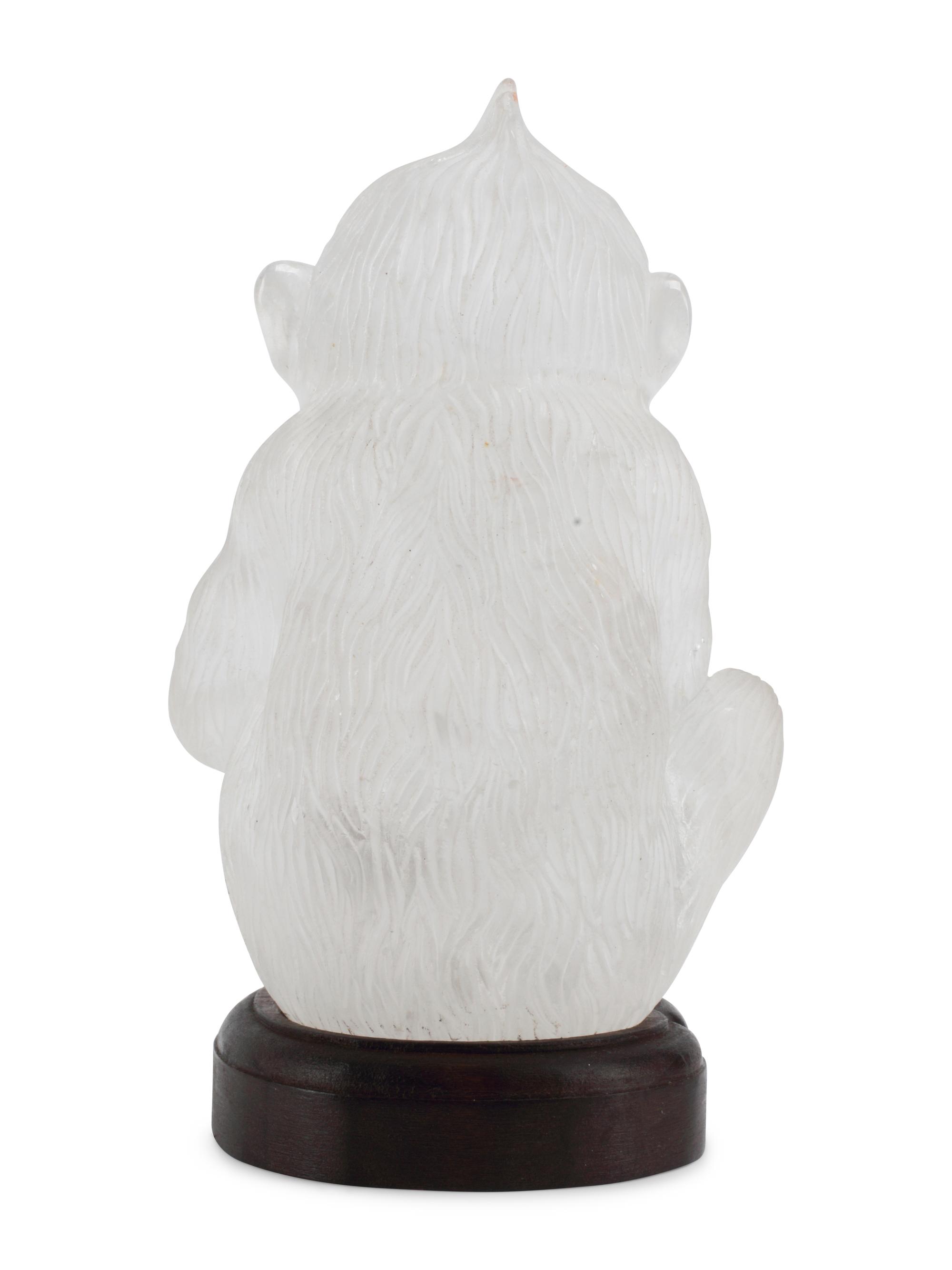 A Carved Rock Crystal Model of a Seated Monkey