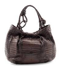 Nancy Gonzalez Crocodile Hobo Tote Bag, 1990-2000s