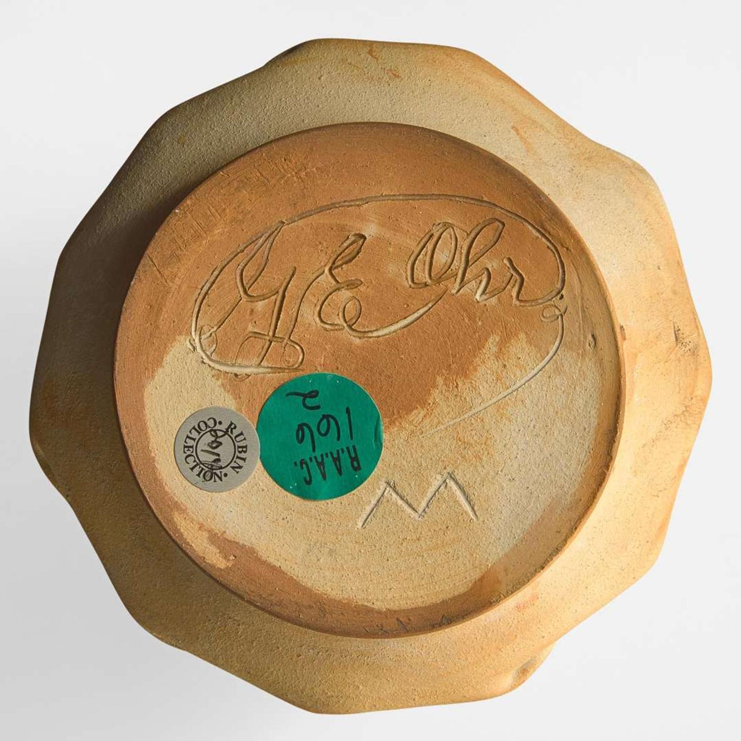 George Ohr (American, 1857-1918) Buff Bisque Vase with In-Body Twist, Biloxi, Mississippi, USA, circa 1898-1910