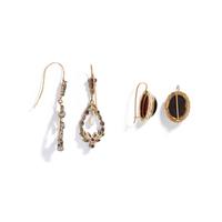 COLLECTION OF YELLOW GOLD AND GEMSTONE EARRINGS