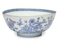 A Chinese Porcelain 'Flower and Butterfly' Punch Bowl