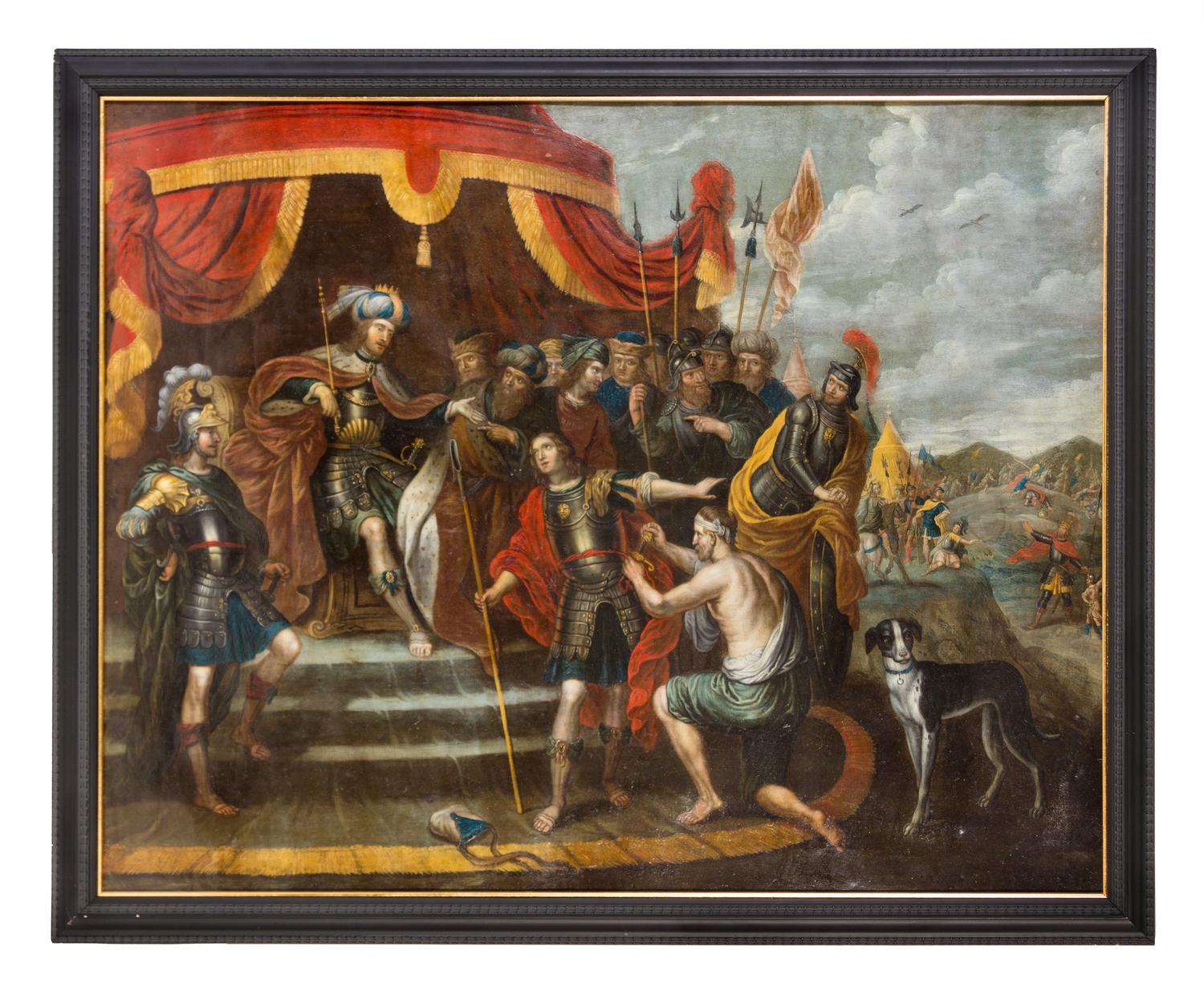 Studio of Frans Francken the Younger, (Flemish, Late 16th/Early 17th Century), The Feast of Esther (two works), David and Abigail, Davi