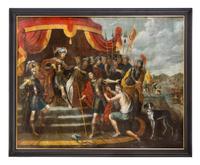 Studio of Frans Francken the Younger, (Flemish, Late 16th/Early 17th Century), The Feast of Esther (two works), David and Abigail, Davi