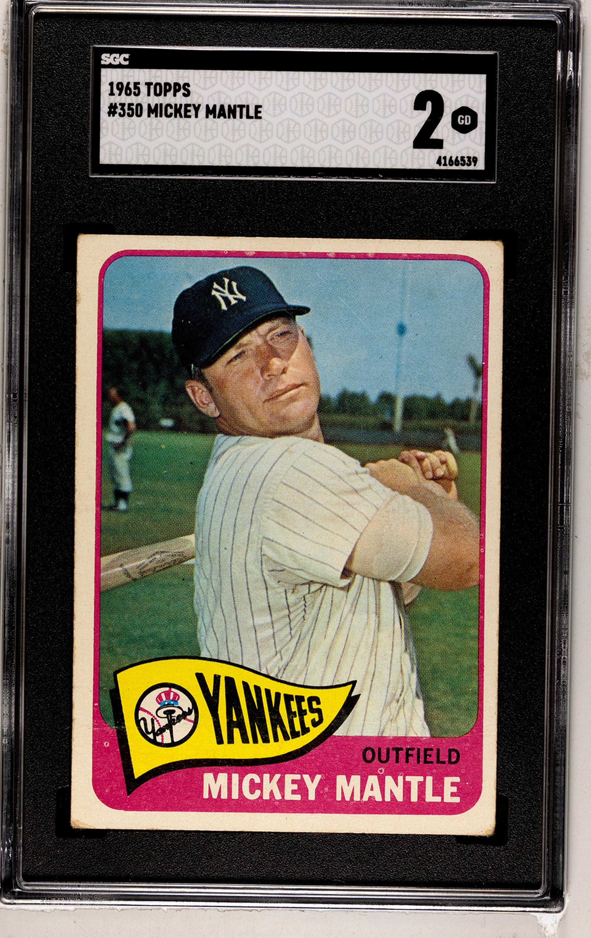 A Group of 1965 Topps Baseball Cards Including Mickey Mantle and Willie Mays SGC Graded Baseball Cards