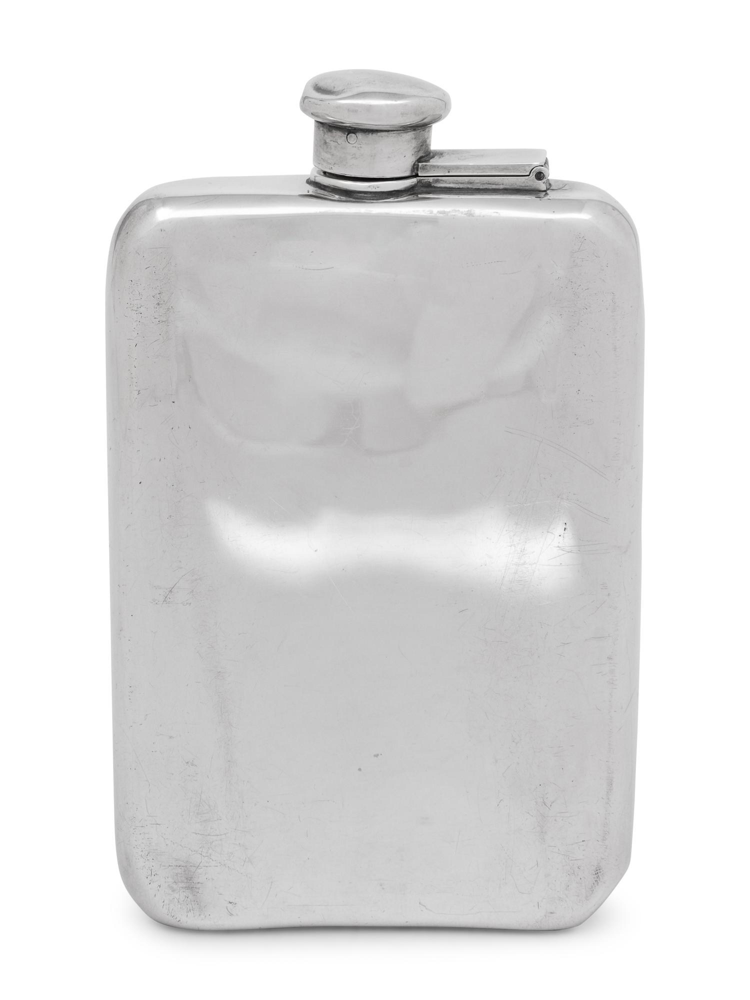 A Tiffany and Co. Silver Whiskey Flask