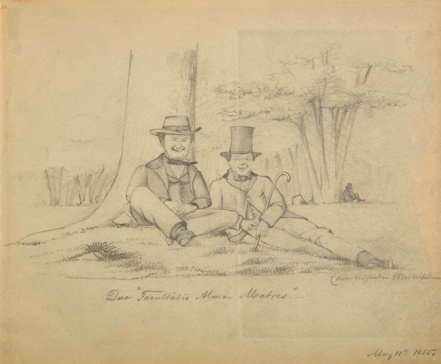 A Nazareth Hall sketchbook Nazareth, PA, dated November 18, 1854 to May 1855
