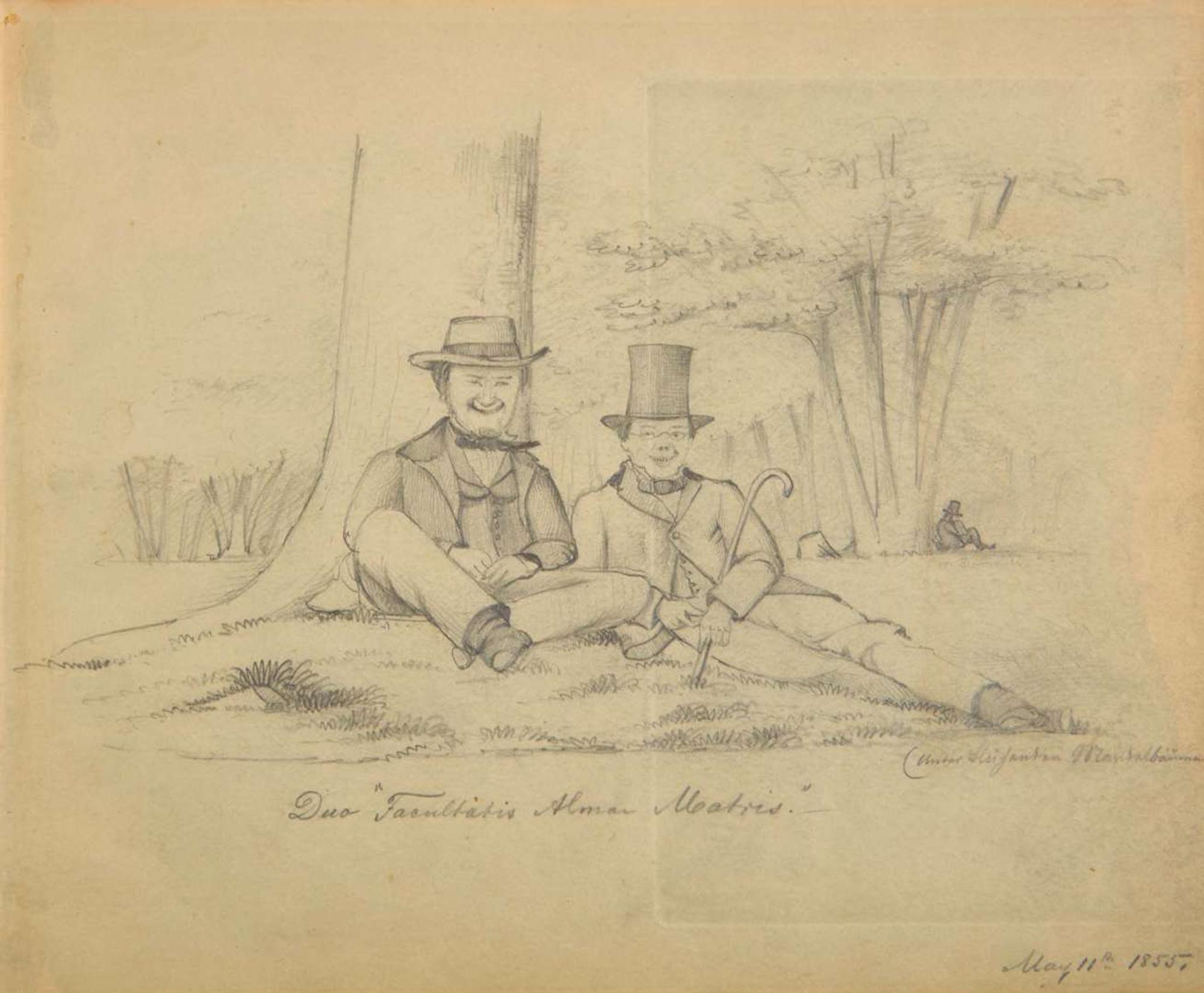 A Nazareth Hall sketchbook Nazareth, PA, dated November 18, 1854 to May 1855