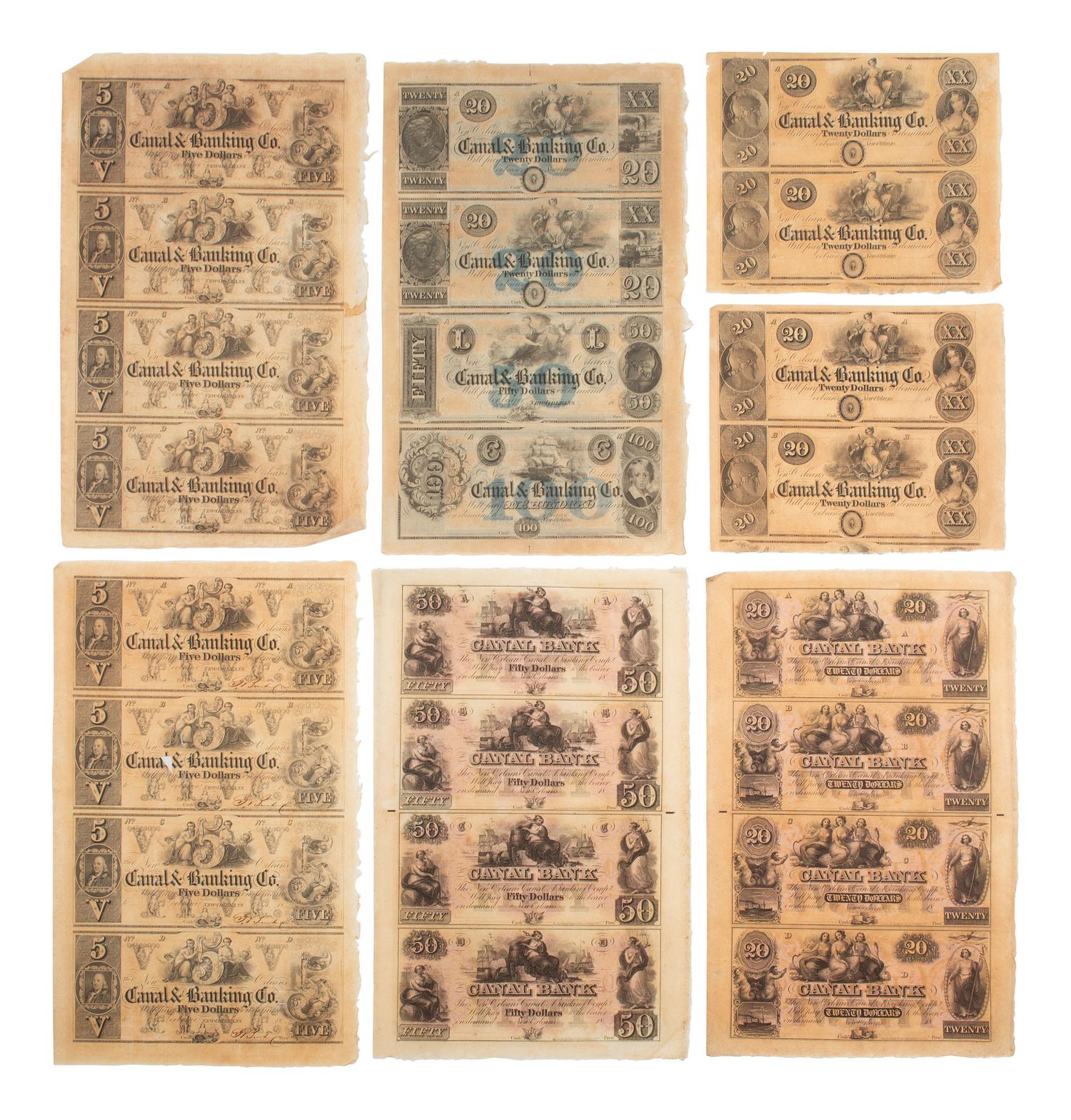 [CIVIL WAR]. A group of fractional currency, patriotic covers, & 19th century notes and covers.