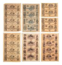 [CIVIL WAR]. A group of fractional currency, patriotic covers, & 19th century notes and covers.