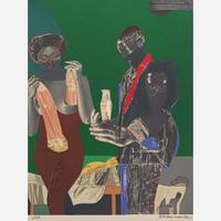 Romare Bearden (American, 1911-1988) Before the First Whistle (Early Morning)