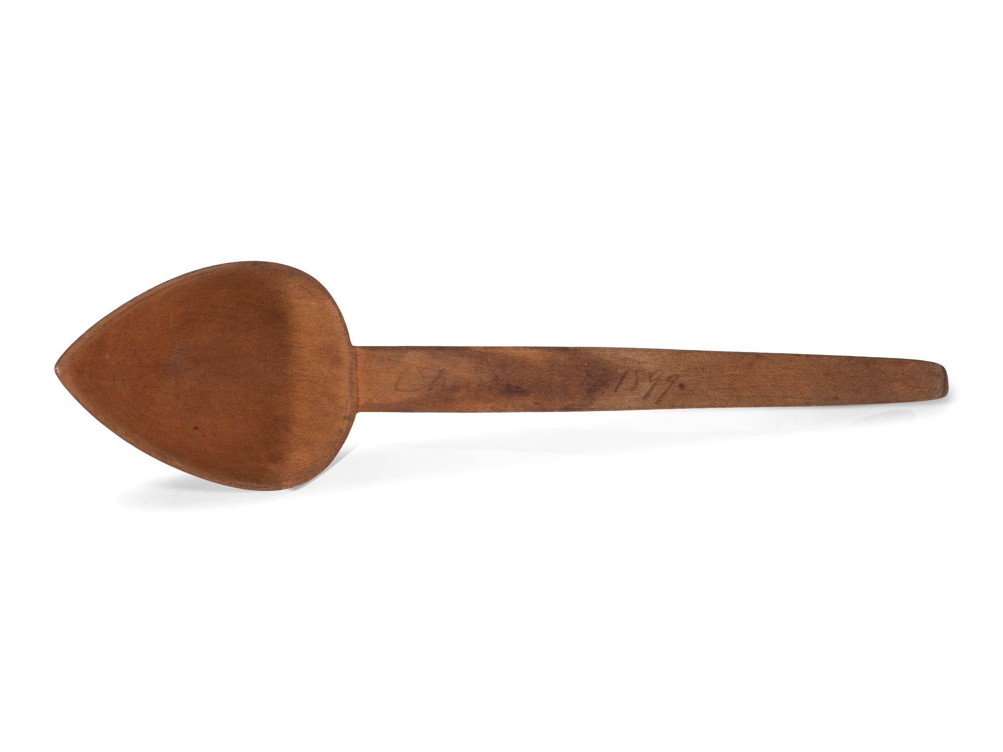 Collection of Cherokee Spoons, Birchbark Canoe, and Whimsey Pin Cushion