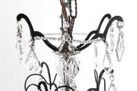 A French Bronze and Cut Glass Eight-Light Chandelier