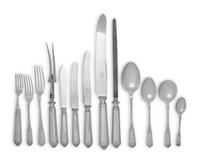 An English Silver Flatware Service