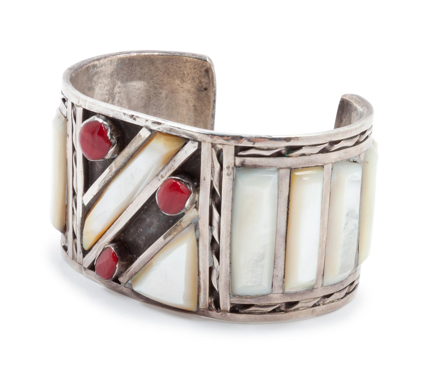 Zuni Shell and Coral Cuff