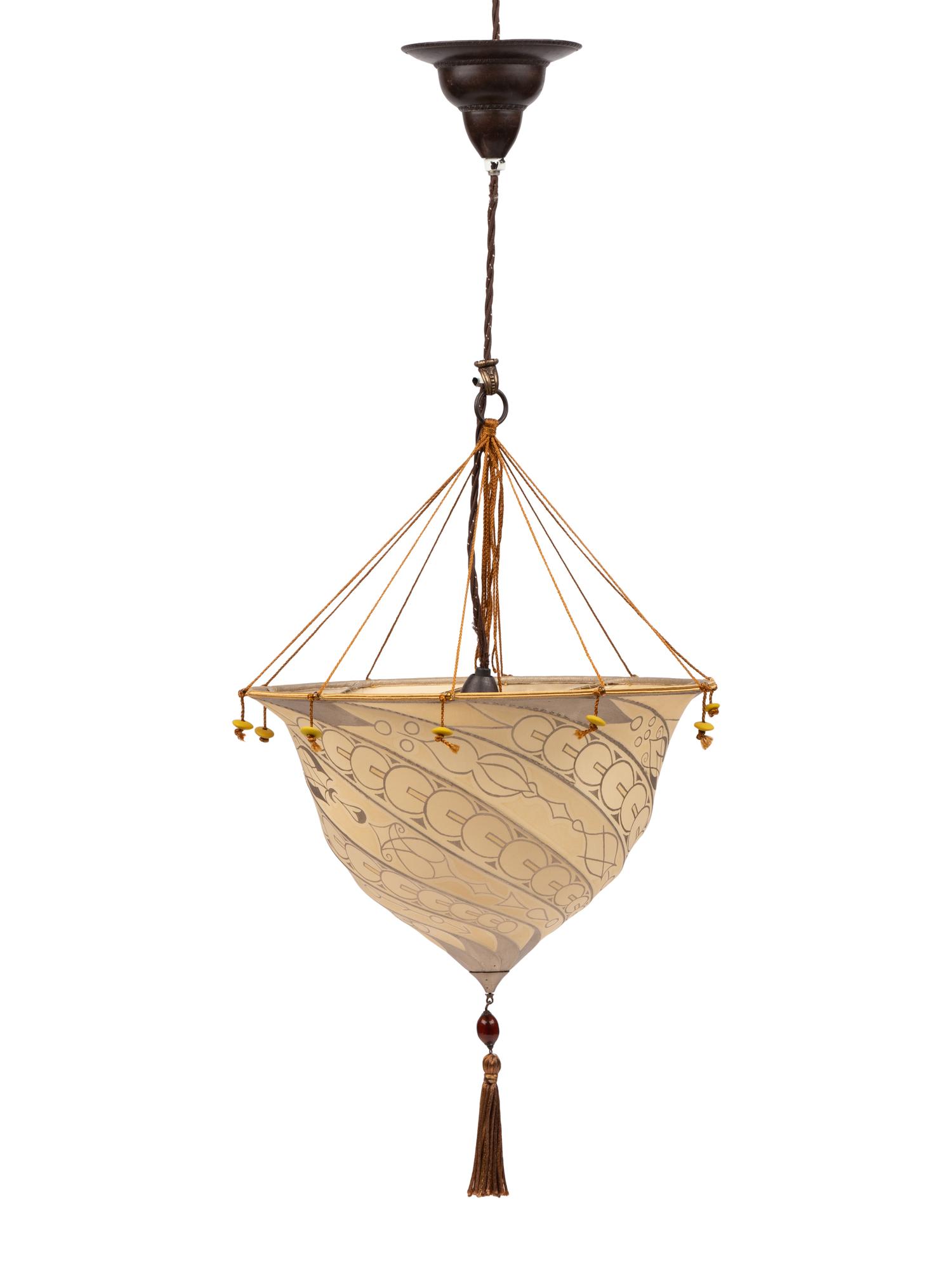 A Fortuny Cesendello Silk Hall Lantern