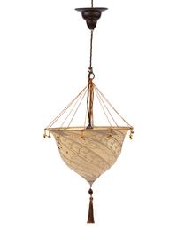 A Fortuny Cesendello Silk Hall Lantern