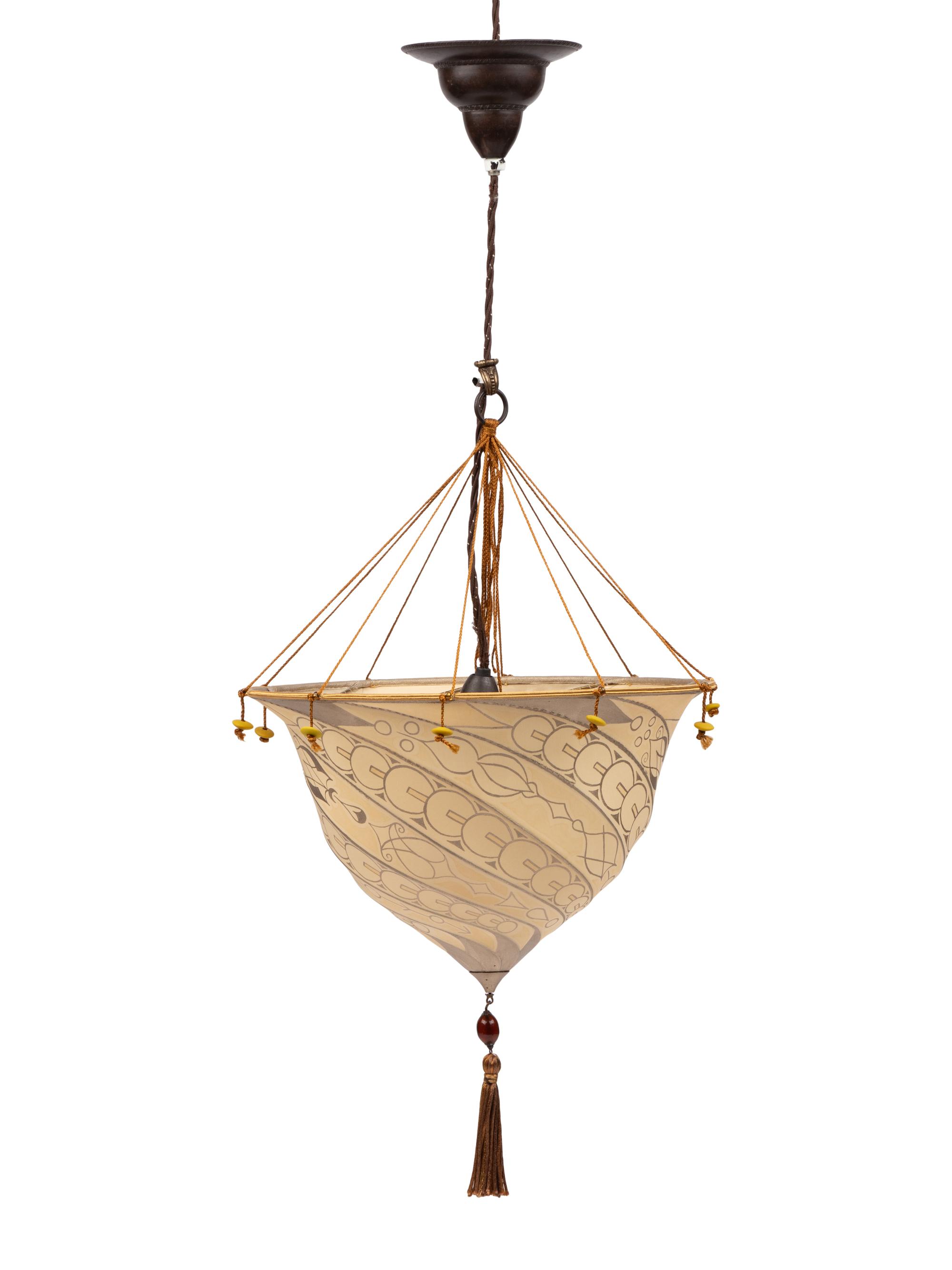 A Fortuny Cesendello Silk Hall Lantern