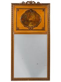 A Trumeau Mirror with Painted Landscape