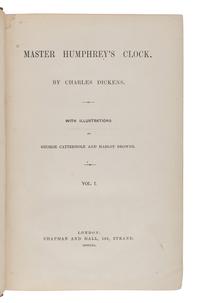 DICKENS, Charles (1812-1870). Master Humphrey’s Clock. London: Chapman and Hall, 1840-1841.