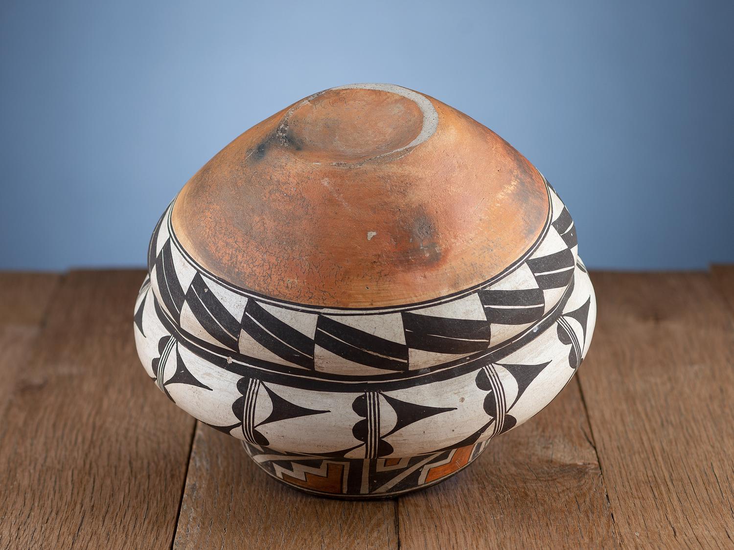Acoma Double-Lobed Polychrome Pottery Jar