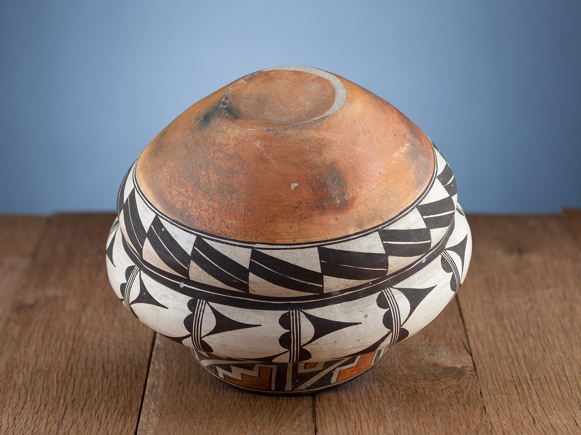 Acoma Double-Lobed Polychrome Pottery Jar