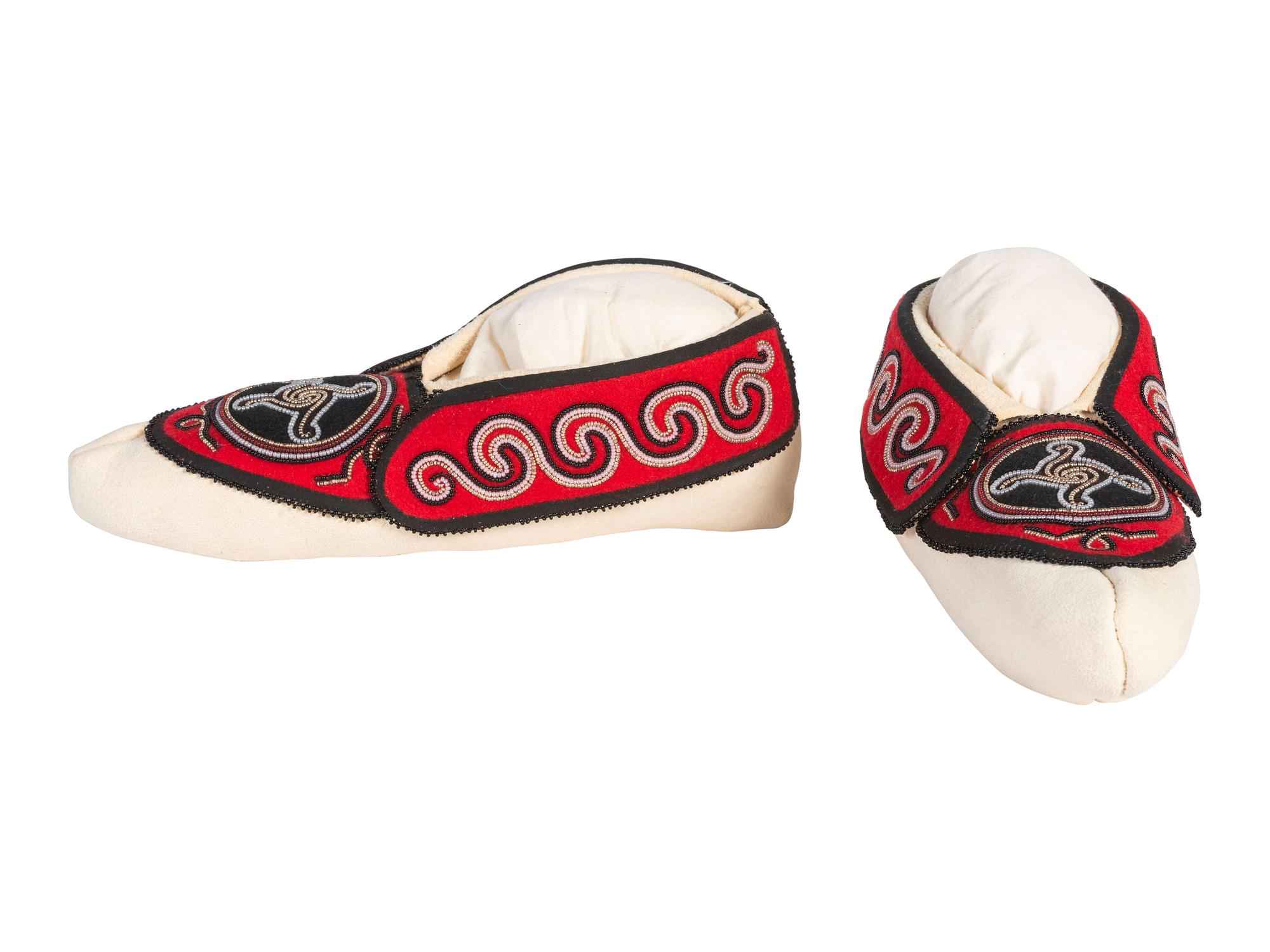 Beaded Hide Moccasins