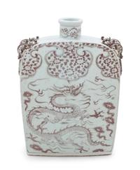 Two Chinese Underglaze Red Porcelain Vases