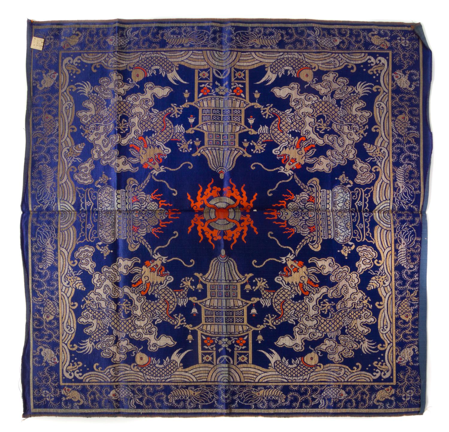 Eleven Chinese Embroidered Silk Panels Length of largest 65 1/8 x width 19 1/8 inches. — 19TH-20TH CEHTURY