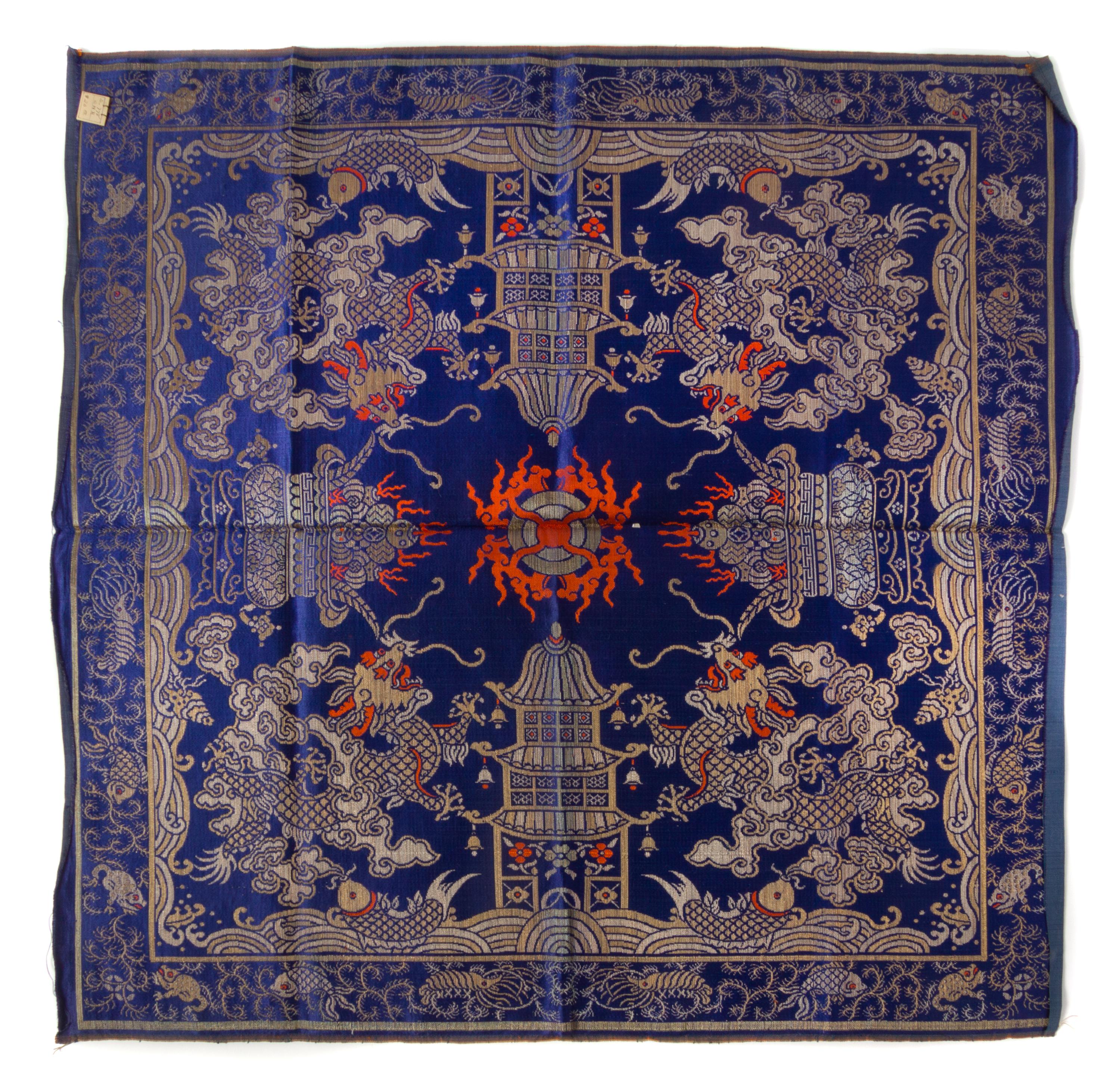 Eleven Chinese Embroidered Silk Panels Length of largest 65 1/8 x width 19 1/8 inches. — 19TH-20TH CEHTURY