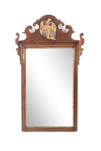 A Chippendale Style Parcel Gilt Mahogany Looking Glass