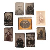 [Early Photography]. Group of 10 occupational subjects depicted in tintypes, ambrotypes, and CDVs, including police
