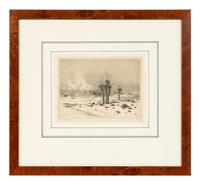 Seaside Landscape , plus etching, Evening Desert, Arizona