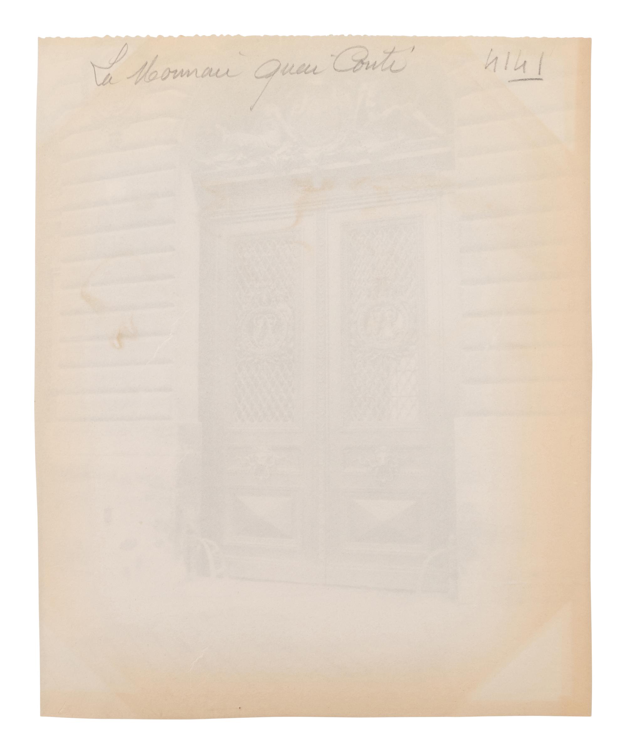 A group of three photographs ( La Monnaie, quai Conti, 1900; Hôtel Lepelletier Saint Fargeau, rue de Sévigné , 1905; La Monnaie, quai Conti, 1905-1906)
