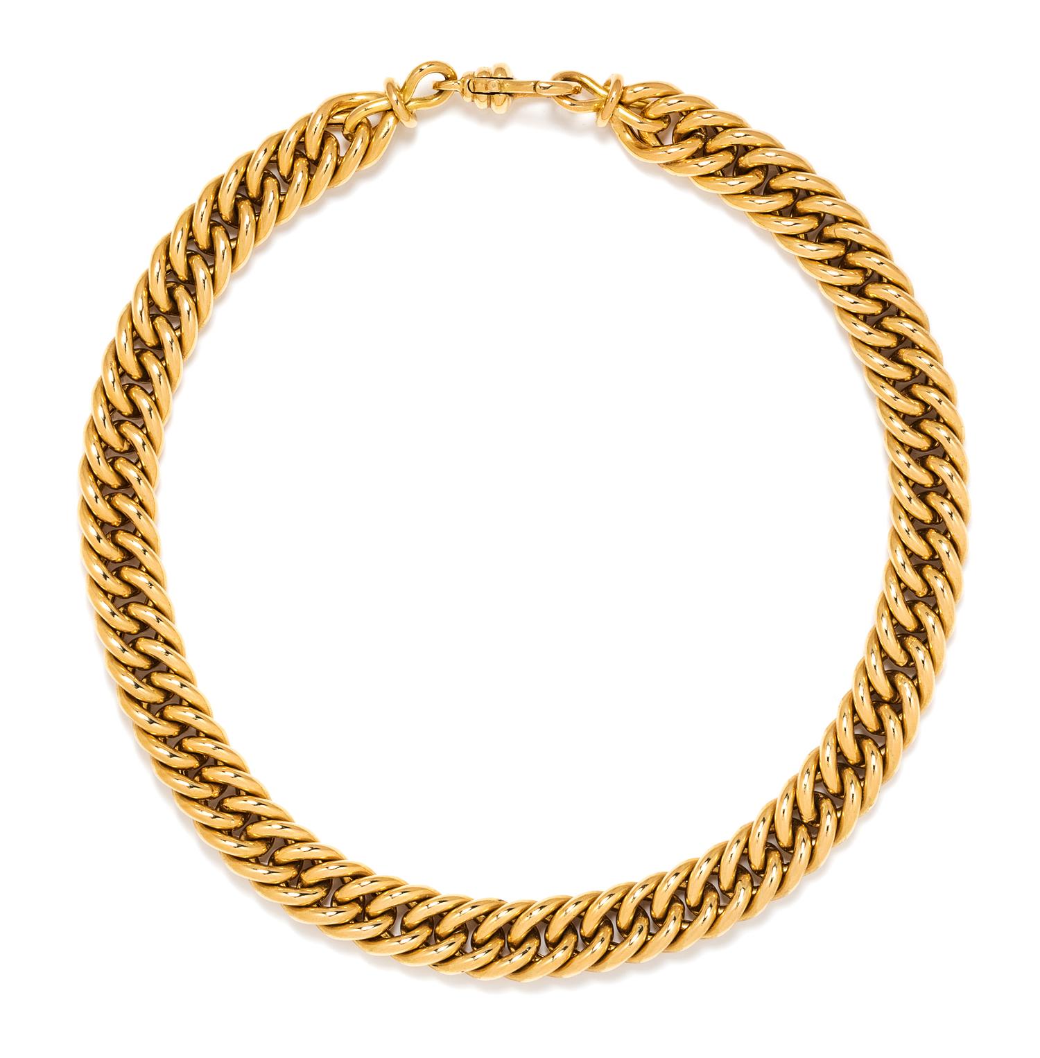 An 18 Karat Yellow Gold Chain Necklace, Mori & Pasquini, 77.50 dwts.
