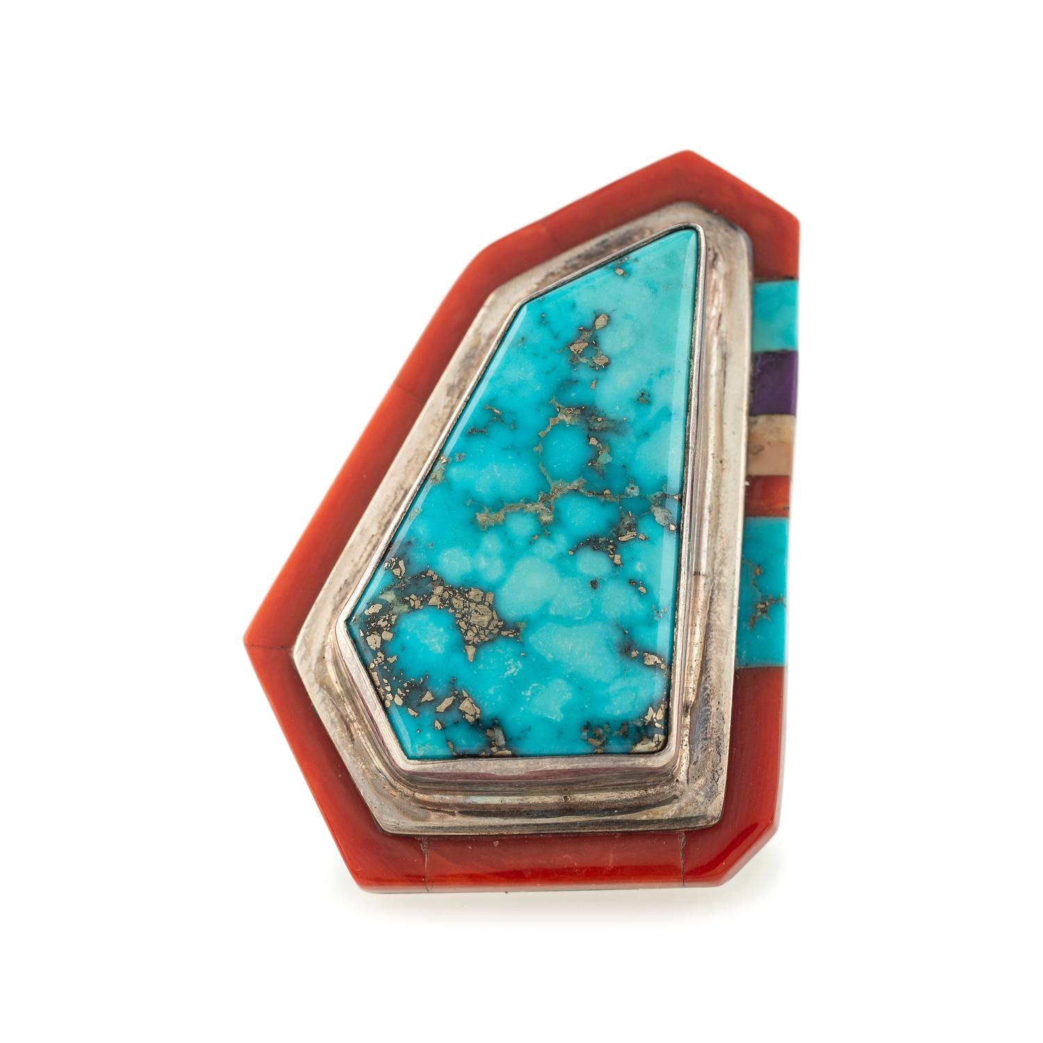 Mosaic Inlay Ring, with Morenci Turquoise