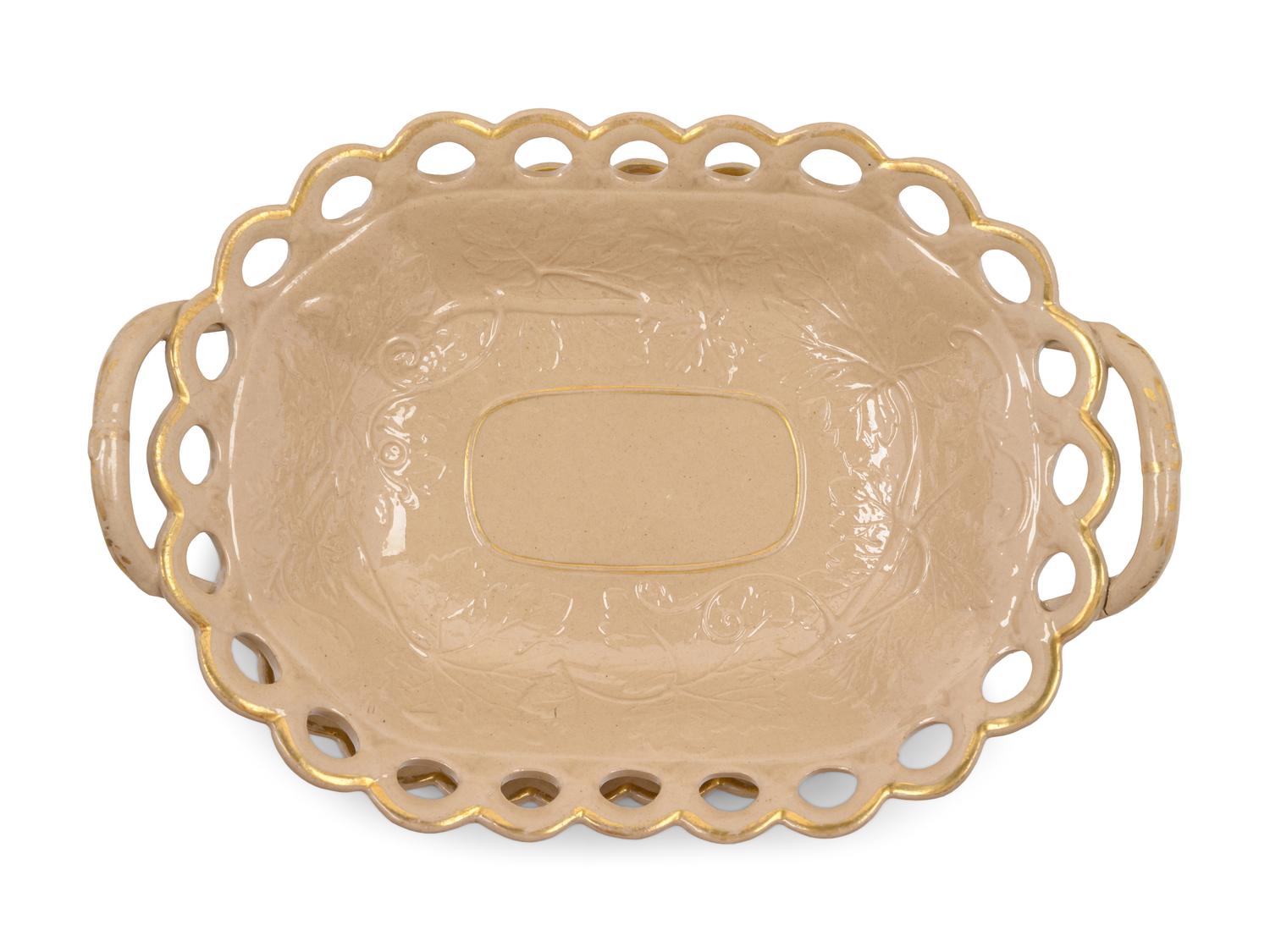An English Glazed Stoneware Dessert Service