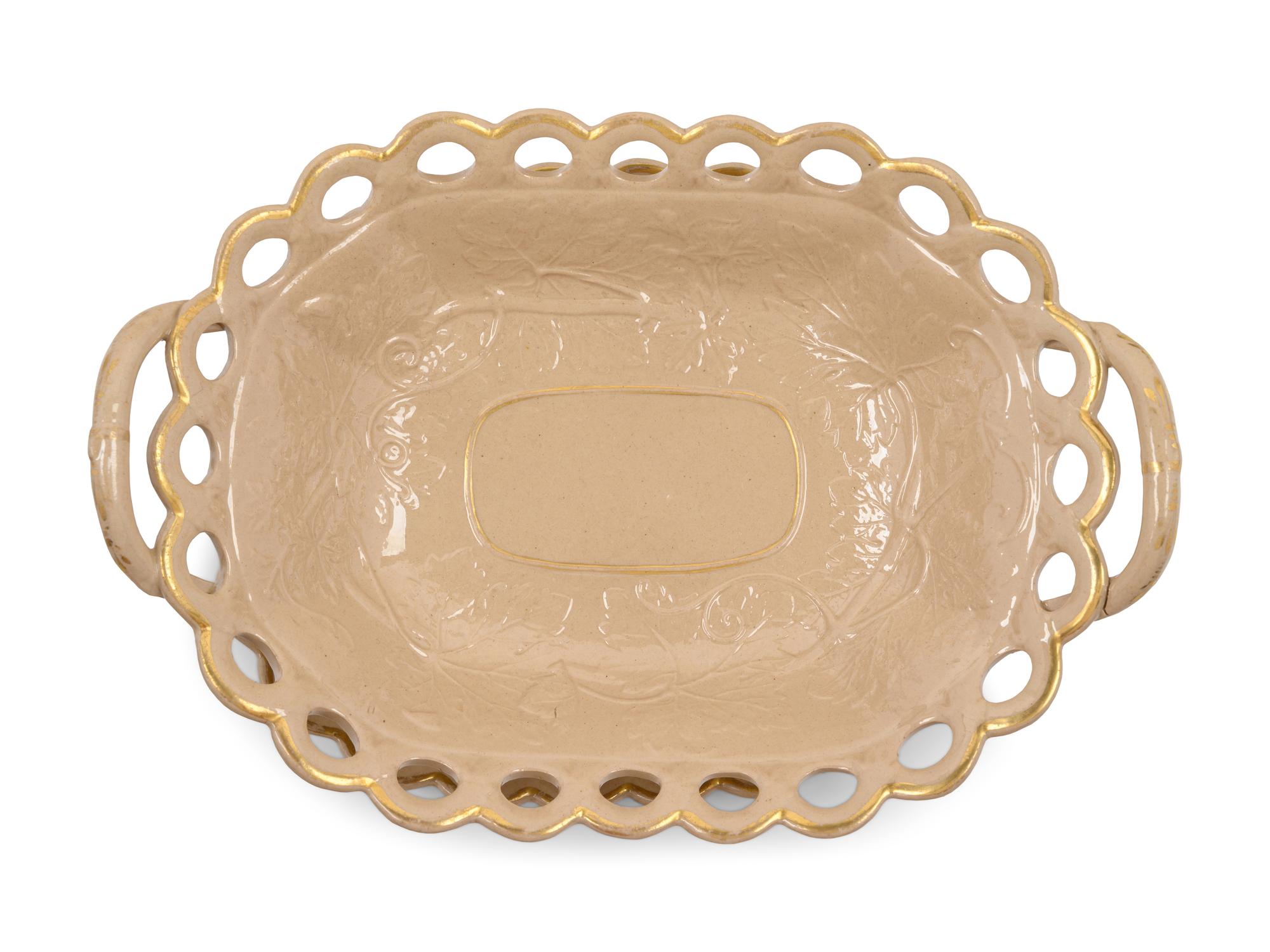 An English Glazed Stoneware Dessert Service