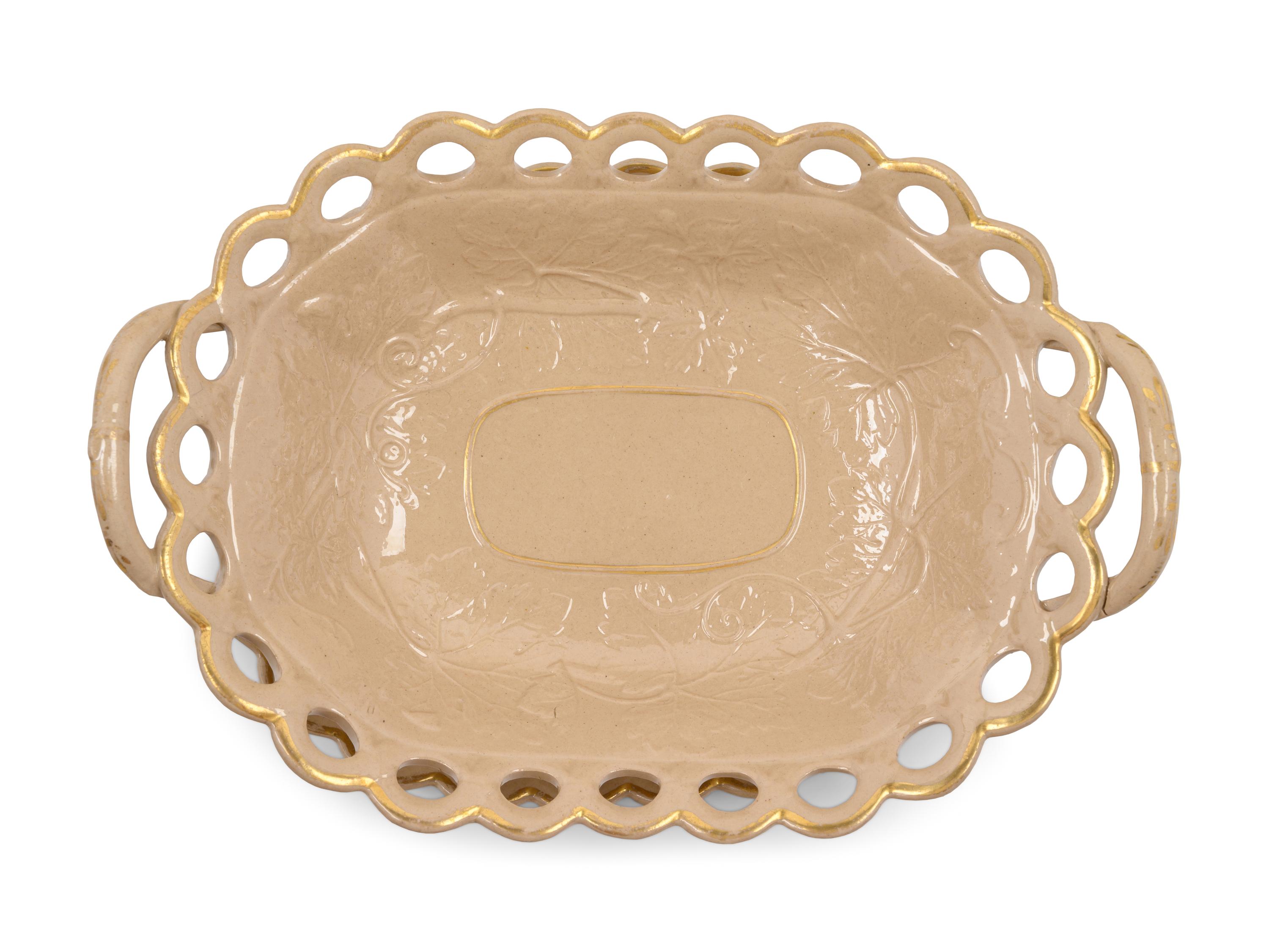 An English Glazed Stoneware Dessert Service