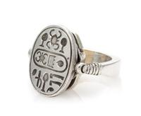 A Gilt Silver Scarab Ring, 11.90 dwts.