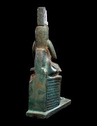 An Egyptian Faience Isis Nursing Harpocrates