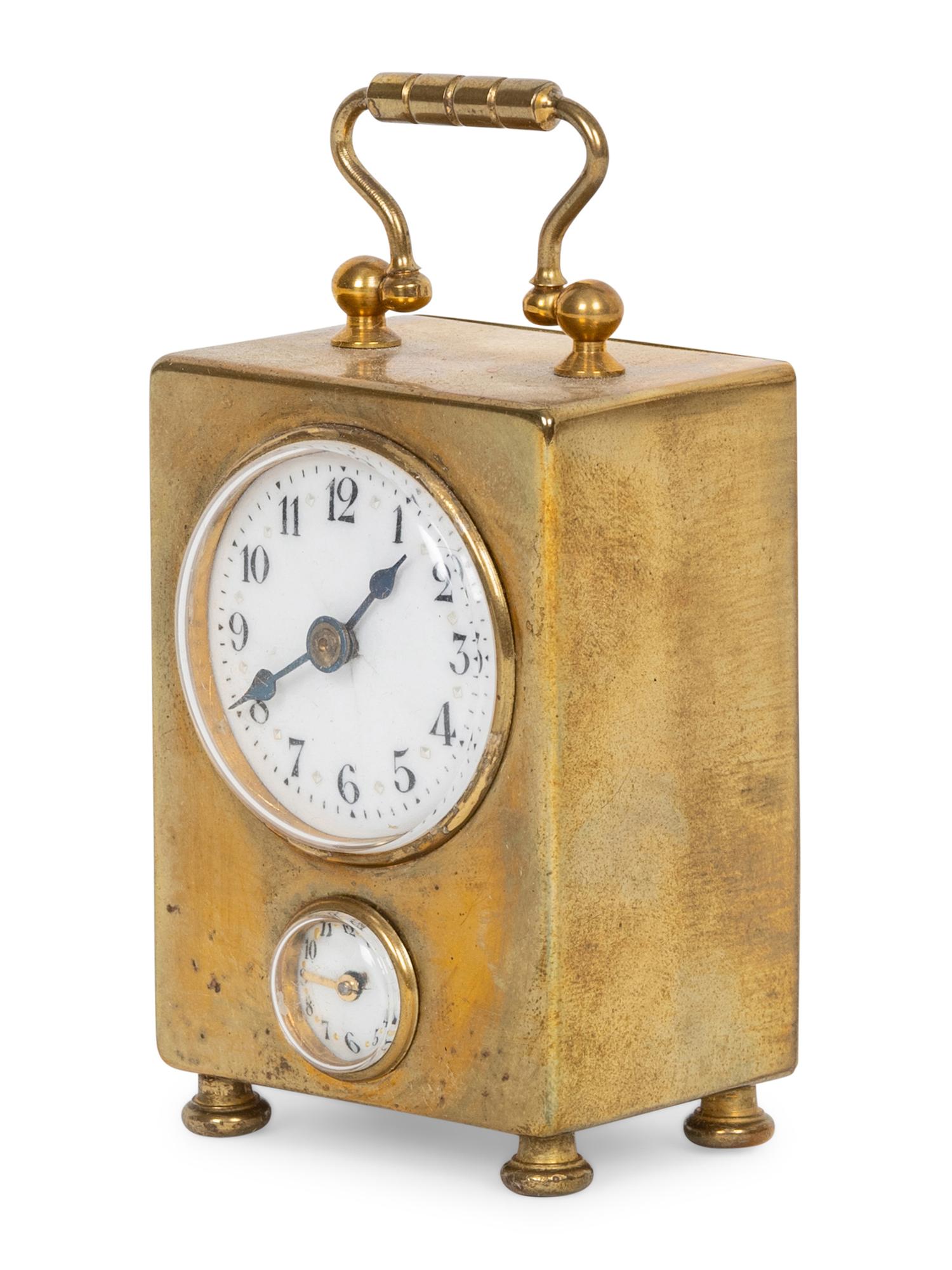 A Small French Brass Carriage Clock