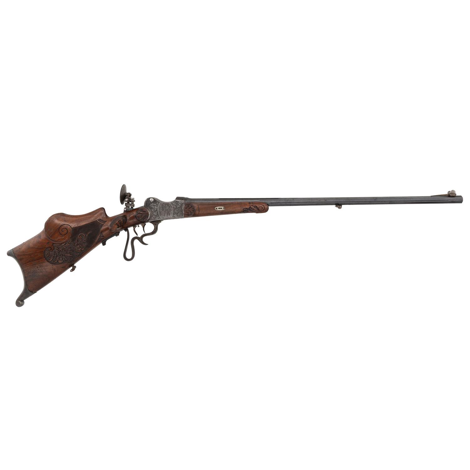 **Highly Embellished Schuetzen Rifle by Jos. Ofenstein of Aschaffenburg
