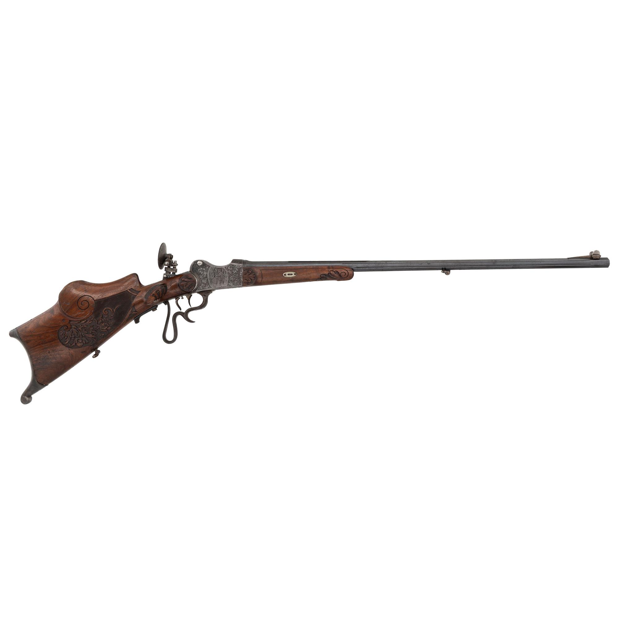 **Highly Embellished Schuetzen Rifle by Jos. Ofenstein of Aschaffenburg