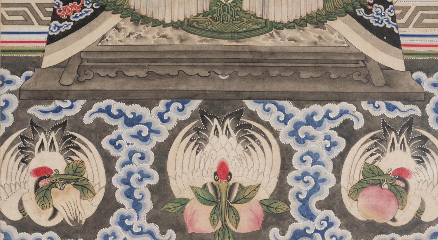 Two Chinese Paintings of Court Figures