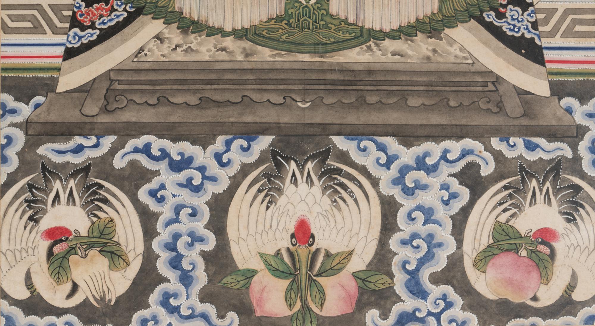 Two Chinese Paintings of Court Figures
