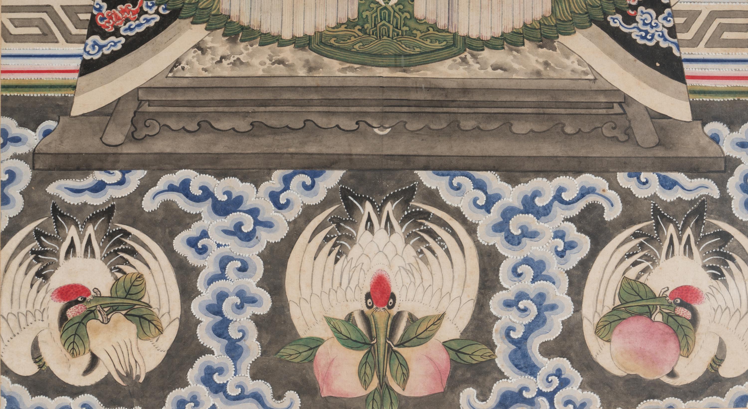 Two Chinese Paintings of Court Figures