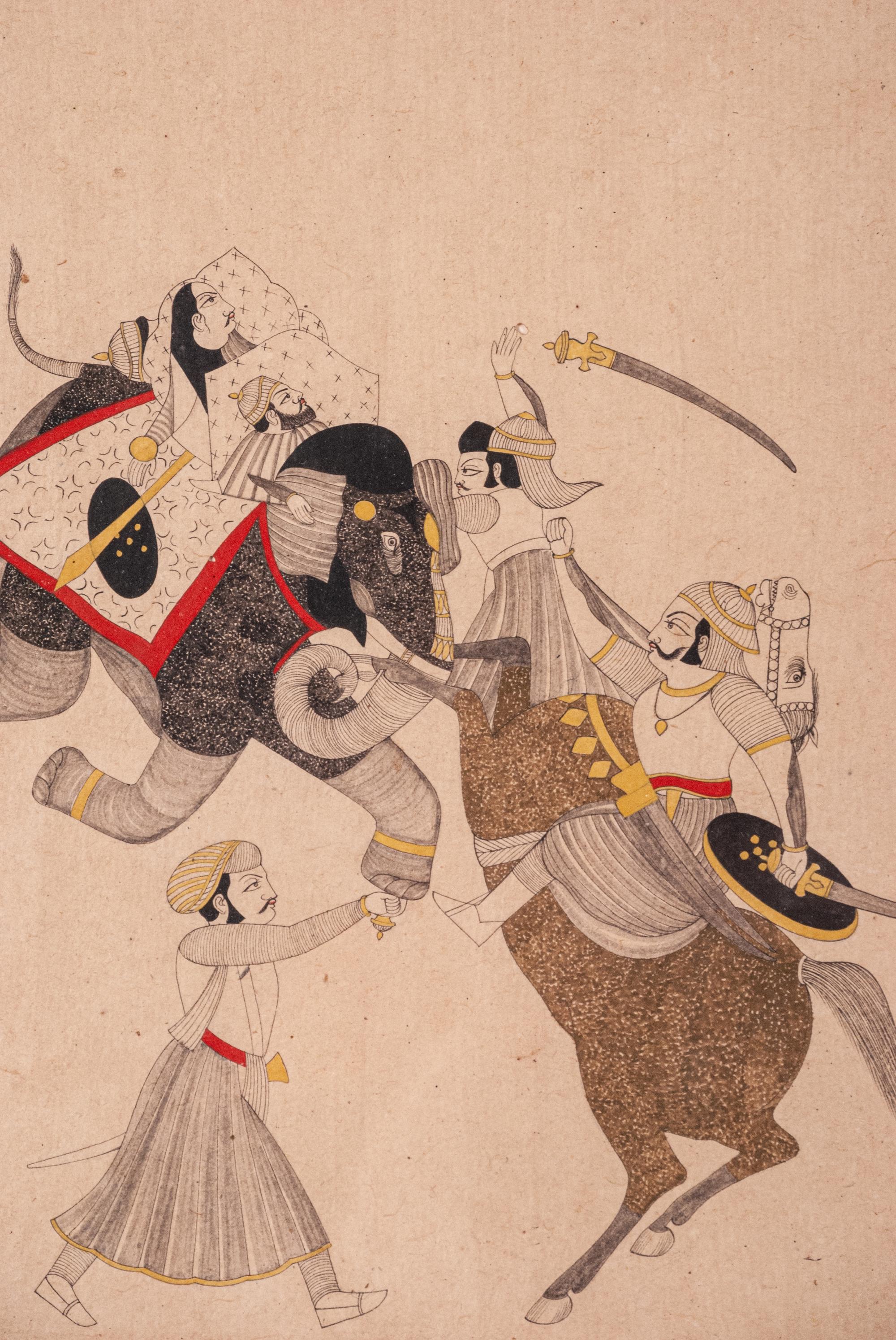 Three Indian Miniature Paintings